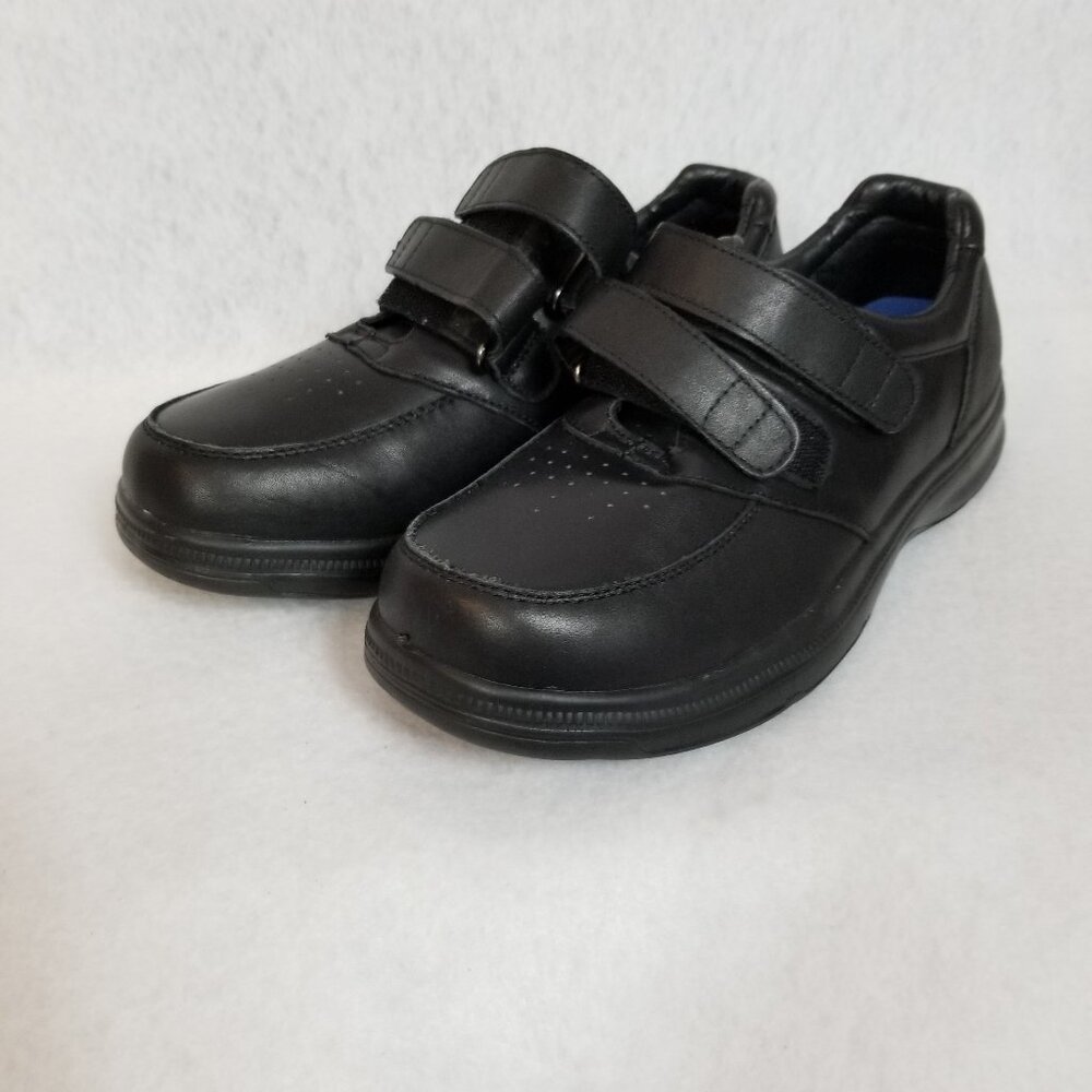 SUREFIT Rome Oxford 2-Strap Hook/Loop Shoes Black Size 8.5 Medium  ~ 4115